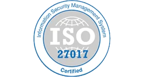ISO 27017 certified logo.
